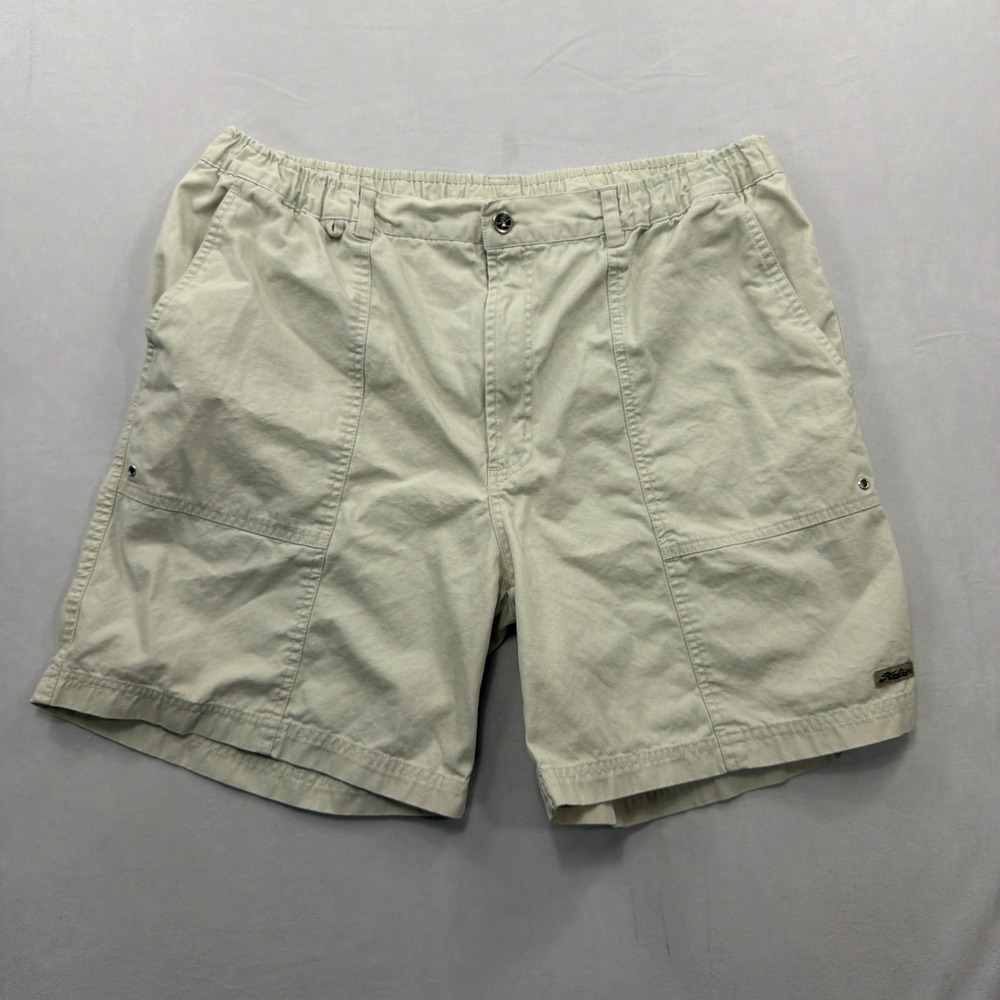 Hobie Shorts Canvas Elastic Waist Casual Outdoor Khaki Tan Men XL